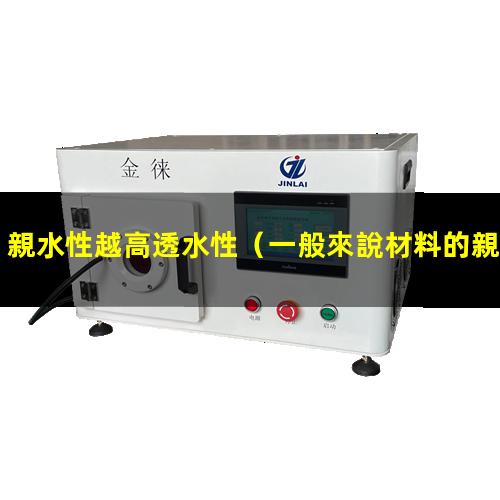 親水性越高透水性
